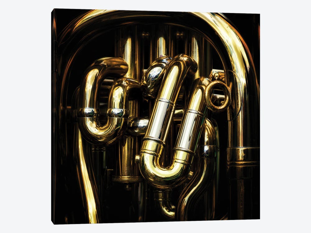 Detail Of The Brass Pipes Of A Tuba by Jane Rix 1-piece Art Print
