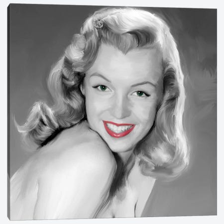 Young Marilyn Canvas Print #JRY17} by Jerry Michaels Canvas Print