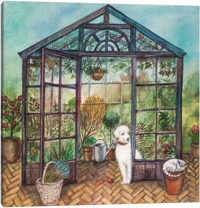 The Green House Canvas Art Print - My Happy Place