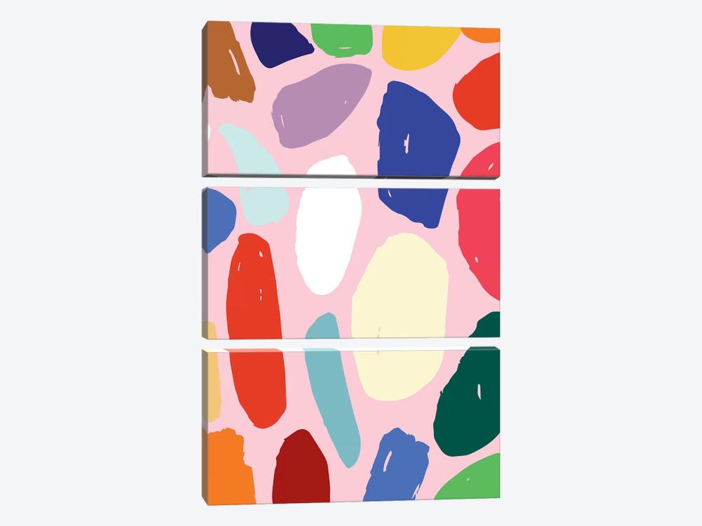 Bright And Bold I by Jessica Bruggink 3-piece Canvas Print