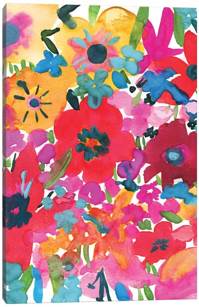 Vibrant Floral I Canvas Art Print - Jessica Bruggink