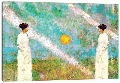 Waitng For The Sunrise Canvas Art Print - Artists Like Klimt