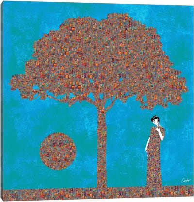 Think Again Canvas Art Print - Artists Like Klimt