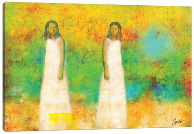 The Tow Ladies Canvas Art Print - Artists Like Klimt