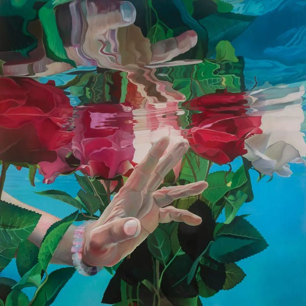 Hyperrealism Paintings: Rain In Cala Morrell by Josep Moncada