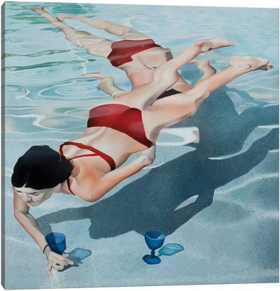Mermaids Canvas Art Print - Swimming Art