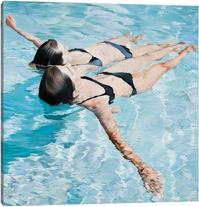 Subtle And Sweet Silence Canvas Art Print - Swimming Art