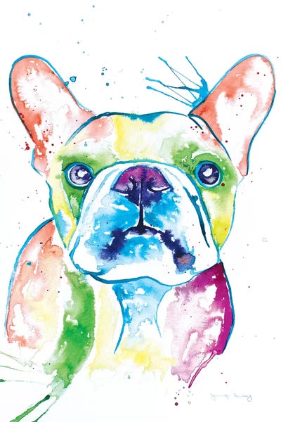 Jennifer Seeley: Watercolor Frenchie I by Jennifer Seeley