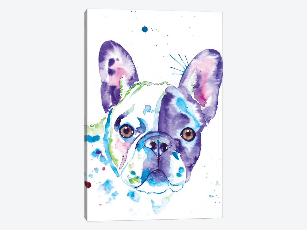 Watercolor Frenchie II by Jennifer Seeley 1-piece Canvas Art