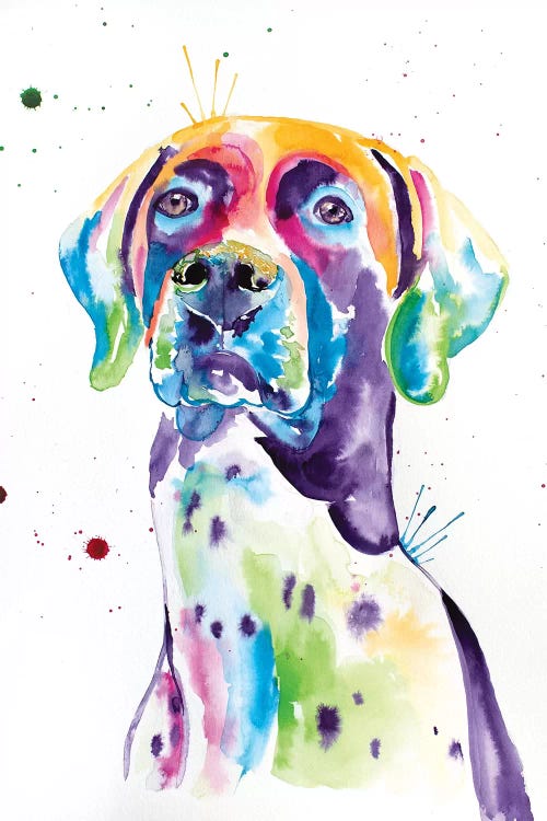 Watercolor German Shorthaired Pointer