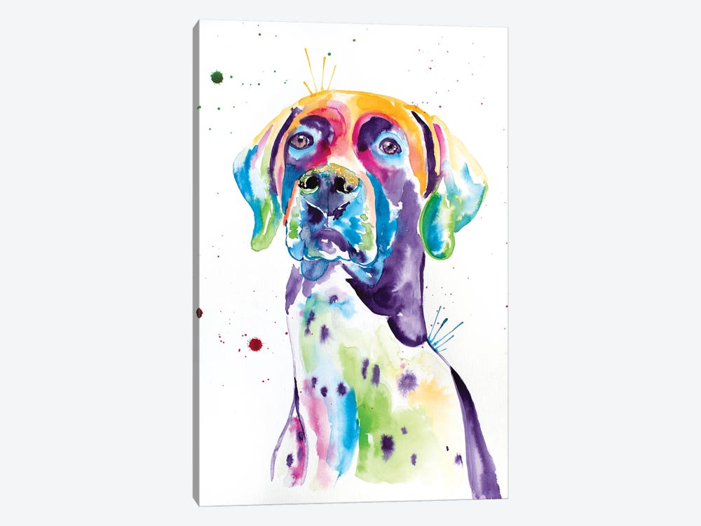 Watercolor German Shorthaired Pointer by Jennifer Seeley 1-piece Canvas Art Print