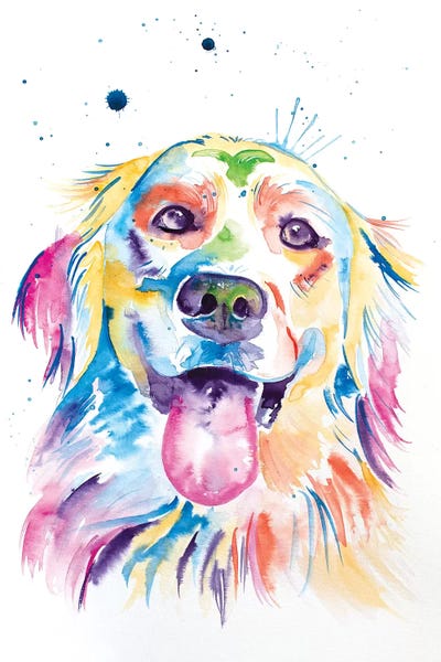 Golden Retrievers: Watercolor Golden Retriever by Jennifer Seeley