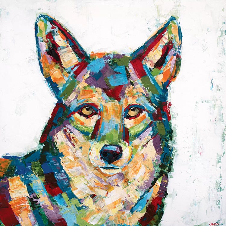 Coyote- White by Jennifer Seeley wall art
