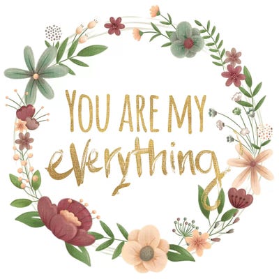You Are My Everything Gold by Josefina canvas print
