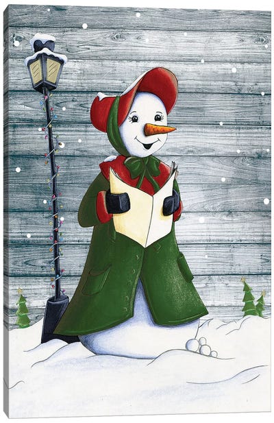 Christmas Snowmen I Canvas Art Print - Snowman Art