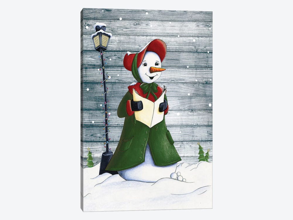 Christmas Snowmen I by Josefina 1-piece Canvas Art Print