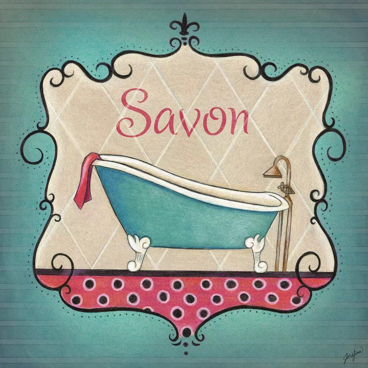 Bain and Savon II by Josefina wall art