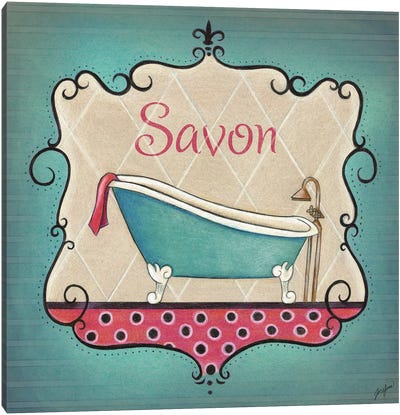 Bain and Savon II Canvas Art Print - European Décor