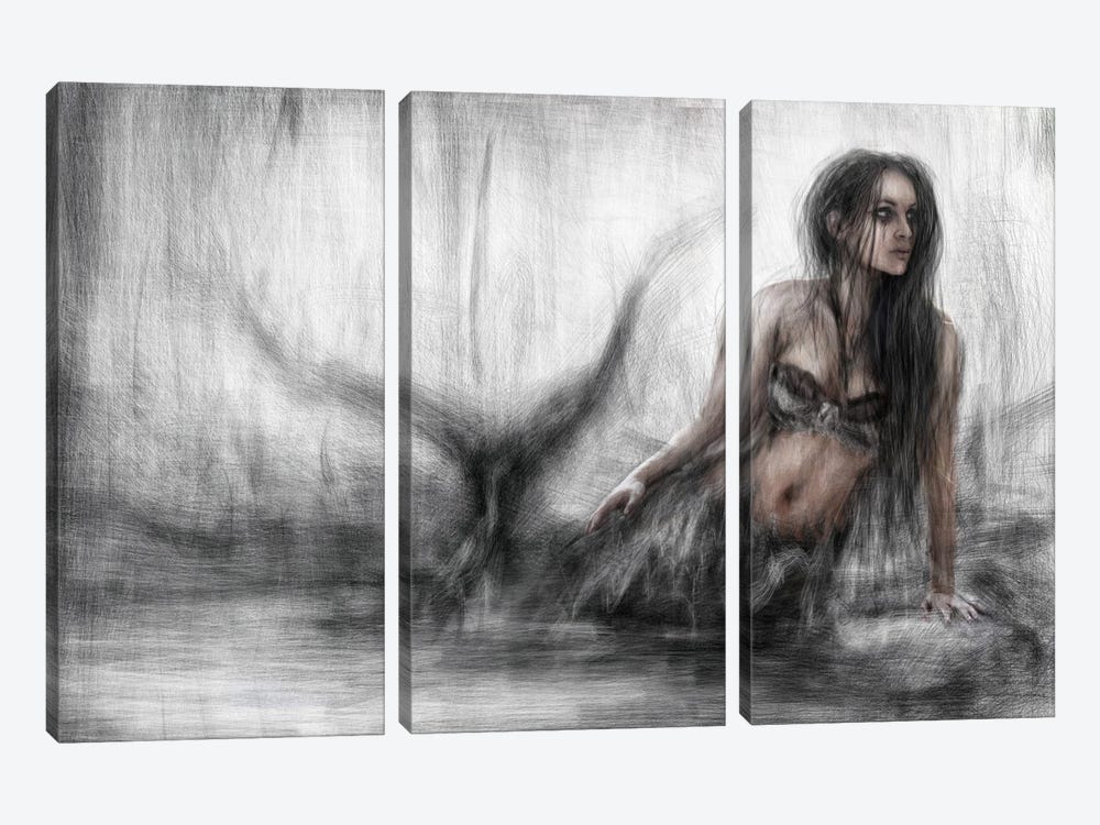 Mermaid by Justin Gedak 3-piece Canvas Art Print