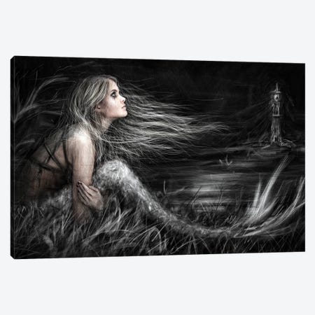 Mermaid At Midnight Canvas Print #JSG13} by Justin Gedak Canvas Art Print