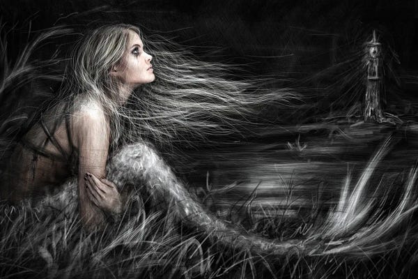 Edgy Bedroom: Mermaid At Midnight by Justin Gedak