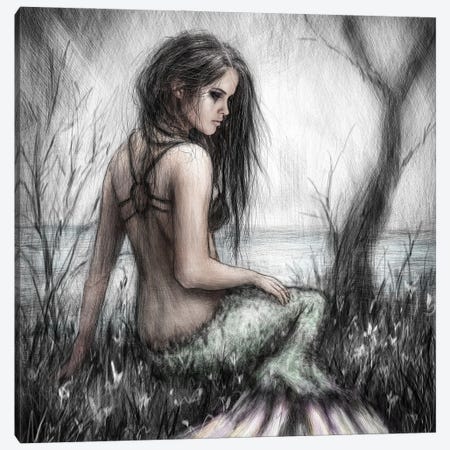Mermaid's Rest Canvas Print #JSG14} by Justin Gedak Canvas Artwork