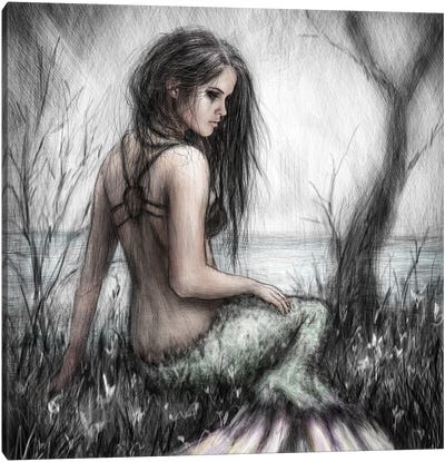 Mermaid's Rest Canvas Art Print - Mermaid Art