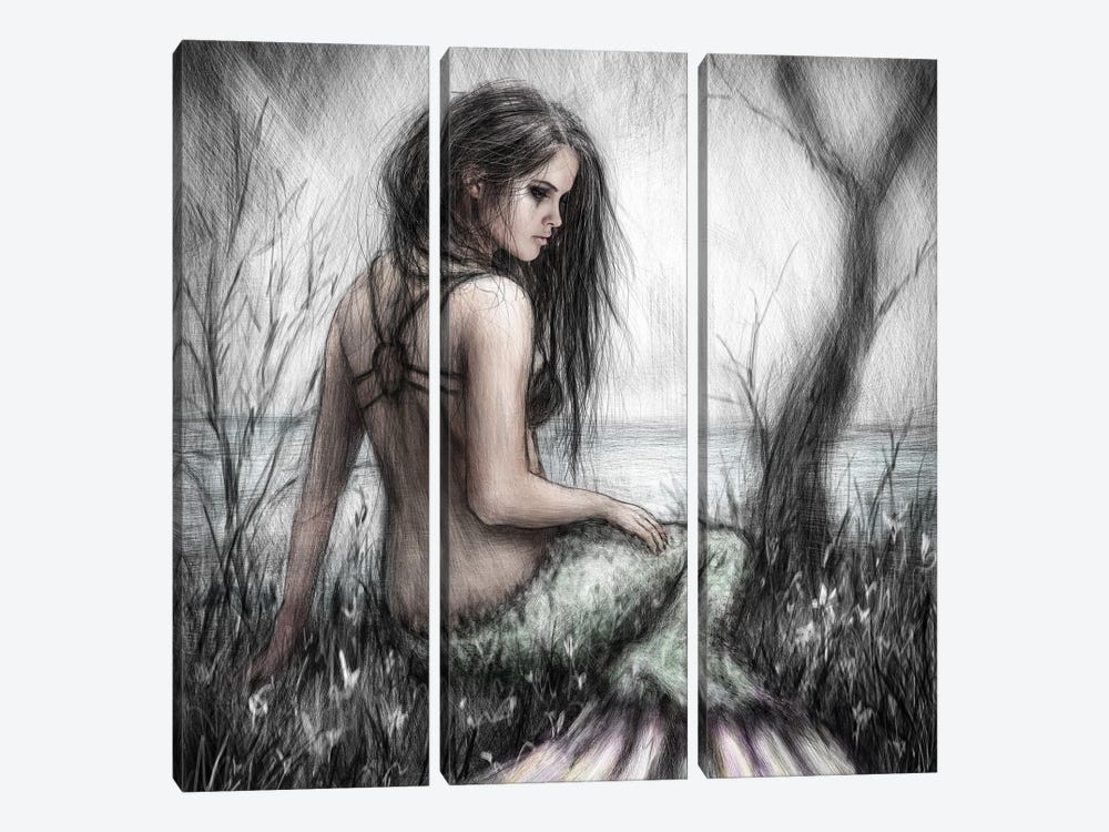 Mermaid's Rest by Justin Gedak 3-piece Canvas Art Print