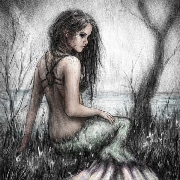 Goth Art: Mermaid's Rest by Justin Gedak