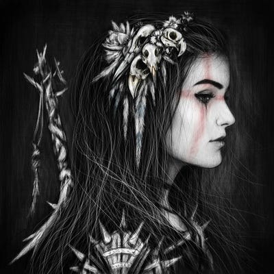 Skull by Justin Gedak art print