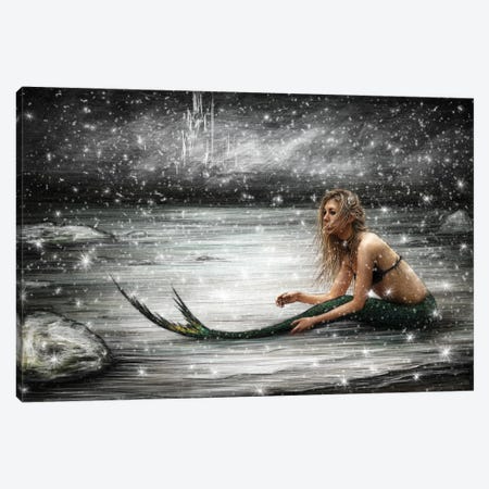 Winter Mermaid Canvas Print #JSG30} by Justin Gedak Art Print