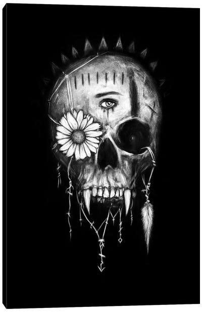 Vampire Skull Canvas Art Print - Justin Gedak