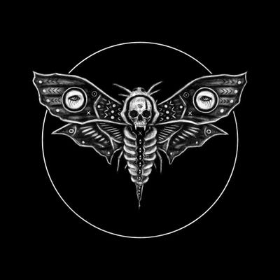 Deaths Head Moth by Justin Gedak art print