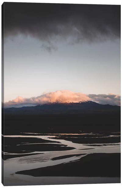 Hekla By Sunset Canvas Art Print - Joe Shutter