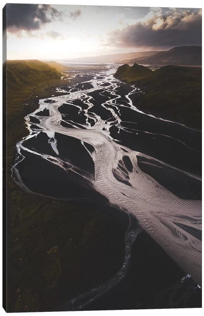 Rivers Of The Valley Canvas Art Print - Joe Shutter