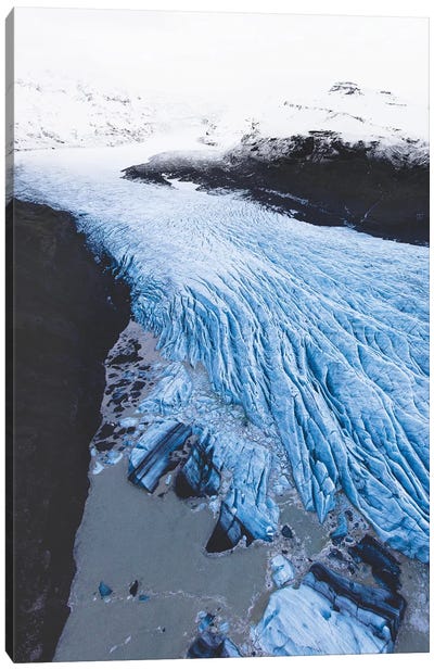 The Blue River Of Ice Canvas Art Print - Joe Shutter