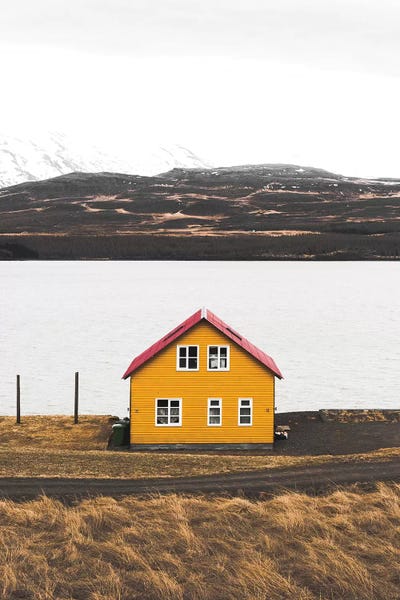 The Yellow House by Joe Shutter framed wall art