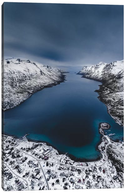 Winter Fjord Canvas Art Print - Joe Shutter