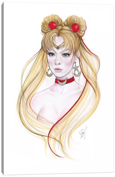 Angelic Moon Canvas Art Print - Sailor Moon