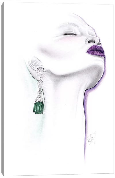 Emerald Canvas Art Print - Jewelry Art