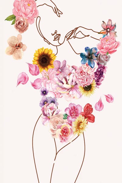 Minimalist Bohemian Decor: Hypnotic Bloom I by Jesse Keith