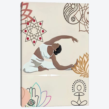 Yoga Pose II Canvas Print #JSK17} by Jesse Keith Canvas Wall Art