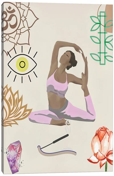 Yoga Pose IV Canvas Art Print - Bamboo Art