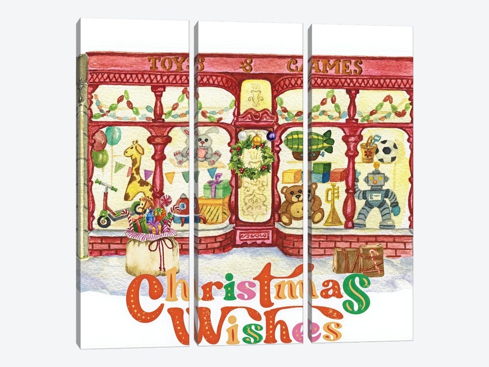 Christmas Wishes by Jesse Keith 3-piece Canvas Art Print