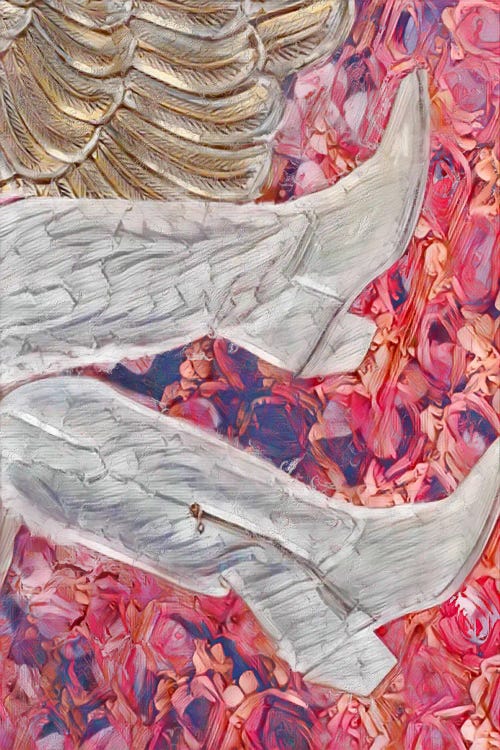 Her White Boots by Jesse Keith wall art