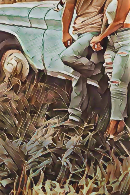 Leaning in Kisses by Jesse Keith wall art