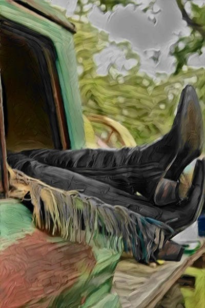 Western Décor: Relax With My Boots Out by Jesse Keith