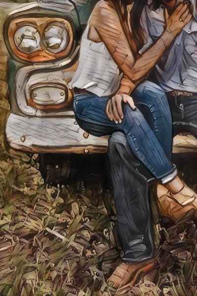 Those Cross Legs & Trucks by Jesse Keith art print