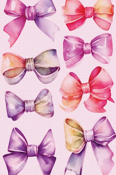 Dopamine Decor: Watercolor Bows I by Jesse Keith