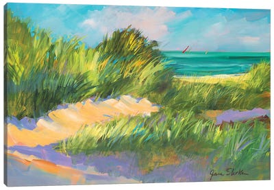 Blue Grass Breeze II Canvas Art Print